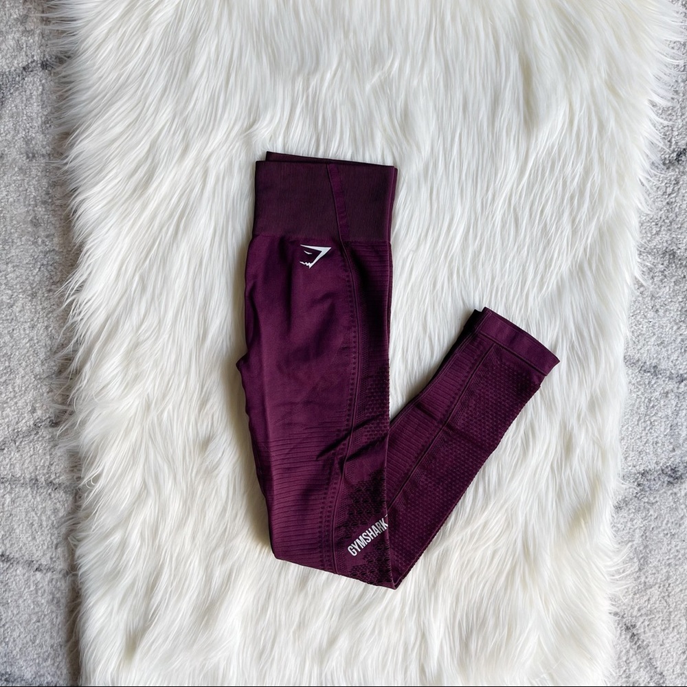 Gymshark flawless knit leggings in ruby
